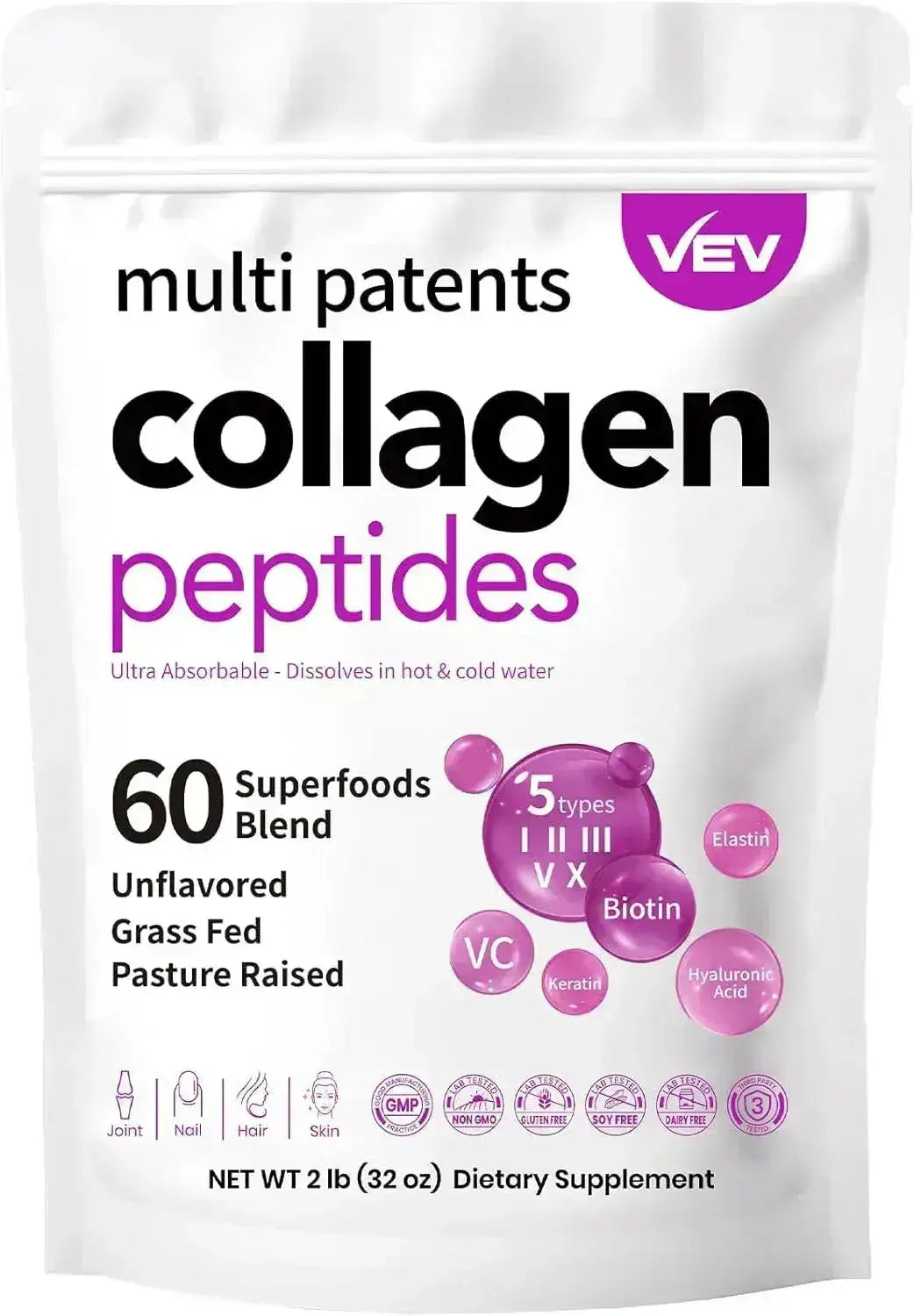 VEV - VEV Multi Collagen Peptides Powder 2 Lb. - The Red Vitamin MX - Suplementos Alimenticios - {{ shop.shopifyCountryName }}