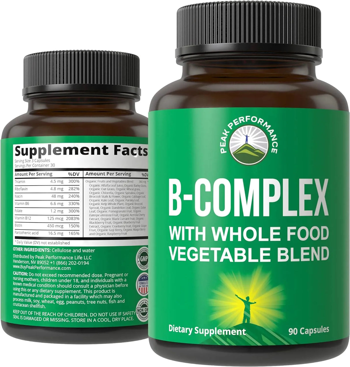 PEAK PERFORMANCE - Peak Performance Vitamin B Complex 90 Capsulas - The Red Vitamin MX - Suplementos Alimenticios - {{ shop.shopifyCountryName }}