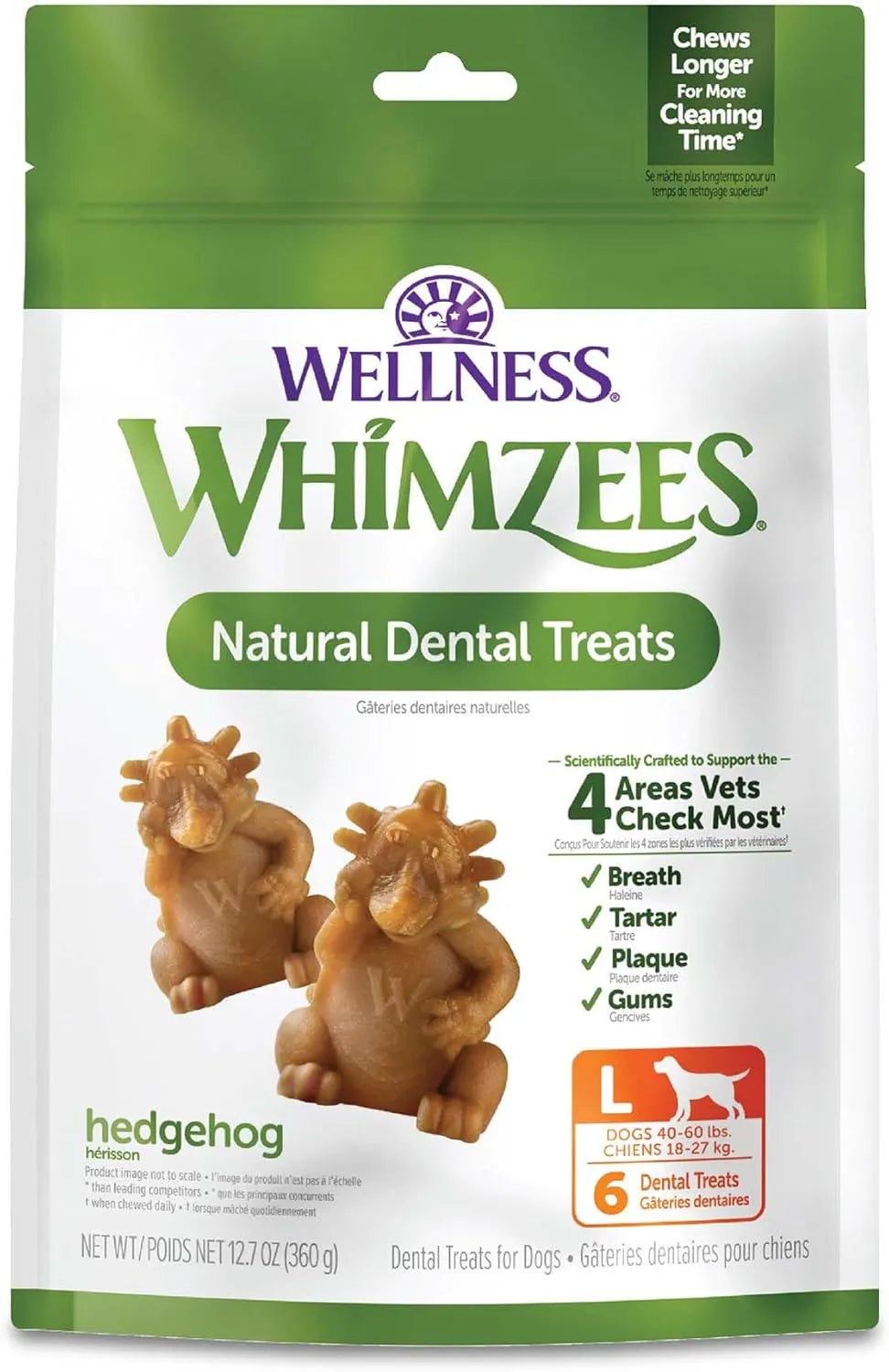 WELLNESS WHIMZEES - Wellness WHIMZEES Hedgehog Dog Dental Treats Large Size 6 Piezas - The Red Vitamin MX - Cuidado Dental Para Perros - {{ shop.shopifyCountryName }}