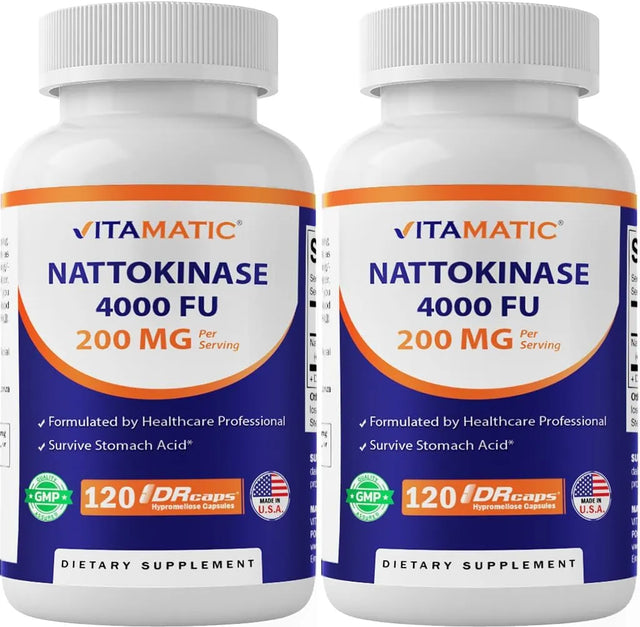 VITAMATIC - Vitamatic Nattokinase 4,000 FU 120 Capsulas 2 Pack - The Red Vitamin MX - Suplementos Alimenticios - {{ shop.shopifyCountryName }}