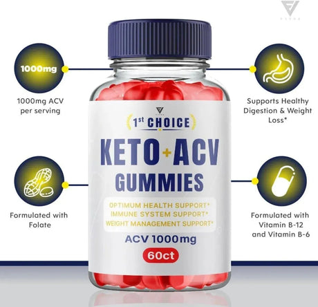 1ST CHOICE - 1st Choice Keto ACV Gummies Weight Loss 60 Gomitas - The Red Vitamin MX - Suplementos Alimenticios - {{ shop.shopifyCountryName }}