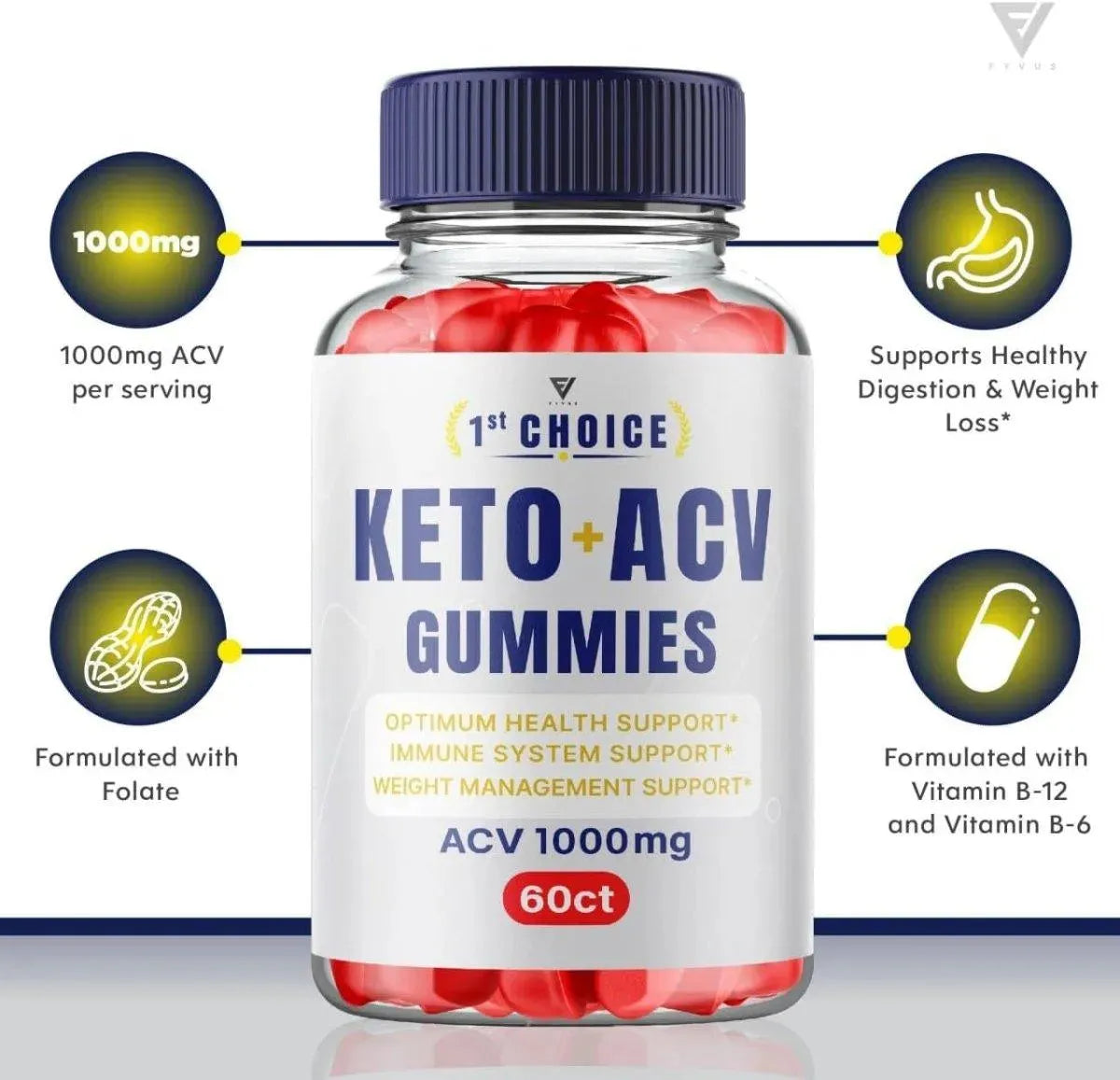 1ST CHOICE - 1st Choice Keto ACV Gummies Weight Loss 60 Gomitas - The Red Vitamin MX - Suplementos Alimenticios - {{ shop.shopifyCountryName }}