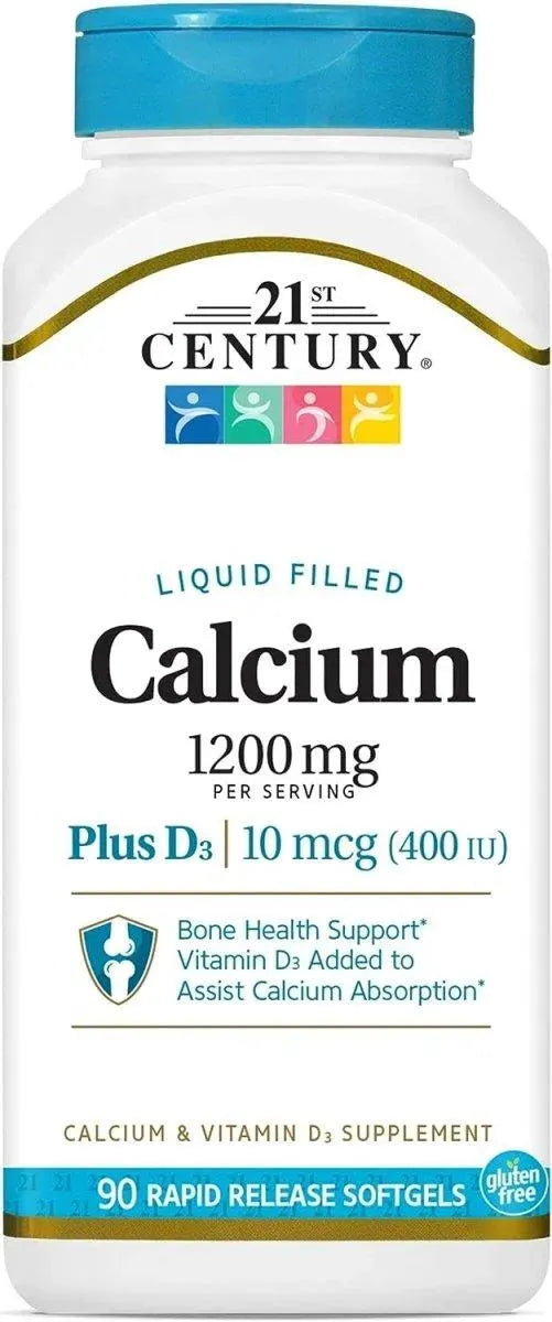 21ST CENTURY - 21st Century Calcium Plus D3 1200Mg. 90 Capsulas Blandas - The Red Vitamin MX - Suplementos Alimenticios - {{ shop.shopifyCountryName }}