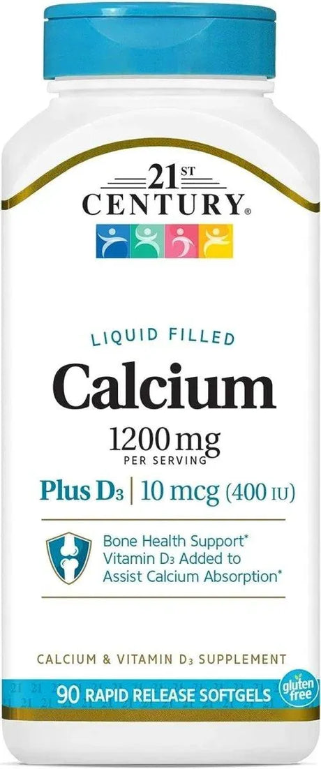 21ST CENTURY - 21st Century Calcium Plus D3 1200Mg. 90 Capsulas Blandas - The Red Vitamin MX - Suplementos Alimenticios - {{ shop.shopifyCountryName }}