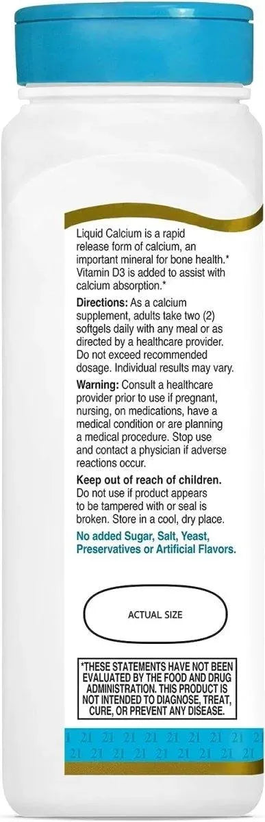 21ST CENTURY - 21st Century Calcium Plus D3 1200Mg. 90 Capsulas Blandas - The Red Vitamin MX - Suplementos Alimenticios - {{ shop.shopifyCountryName }}