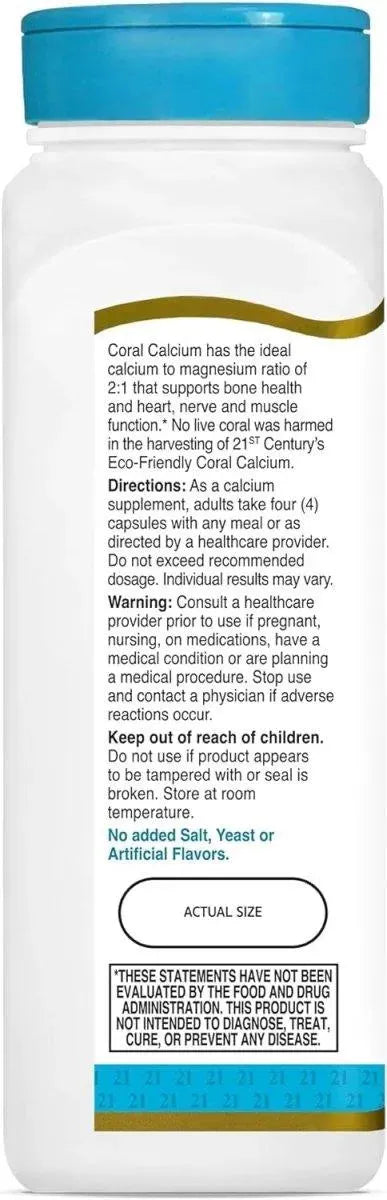 21ST CENTURY - 21st Century Coral Calcium 120 Capsulas - The Red Vitamin MX - Suplementos Alimenticios - {{ shop.shopifyCountryName }}