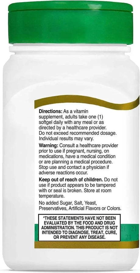 21ST CENTURY - 21st Century E 1000 I.U. 55 Capsulas Blandas - The Red Vitamin MX - Suplementos Alimenticios - {{ shop.shopifyCountryName }}