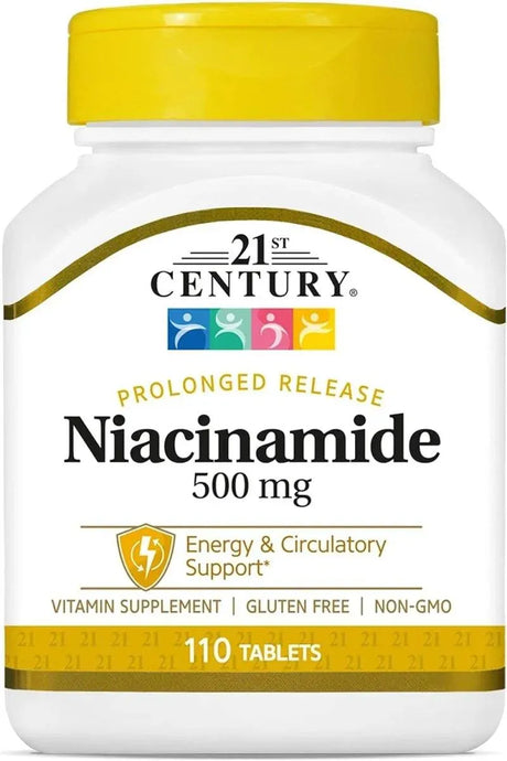 21ST CENTURY - 21st Century Niacinamide 500Mg. 110 Tabletas - The Red Vitamin MX - Suplementos Alimenticios - {{ shop.shopifyCountryName }}
