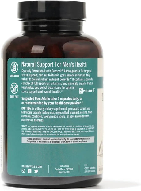 NATUREWISE - Naturewise NatureWise Multivitamin for Men + Stress Support + Fulvic Ionic Minerals + Probiotics for Immunity 60 Capsulas - The Red Vitamin MX - Suplementos Alimenticios - {{ shop.shopifyCountryName }}