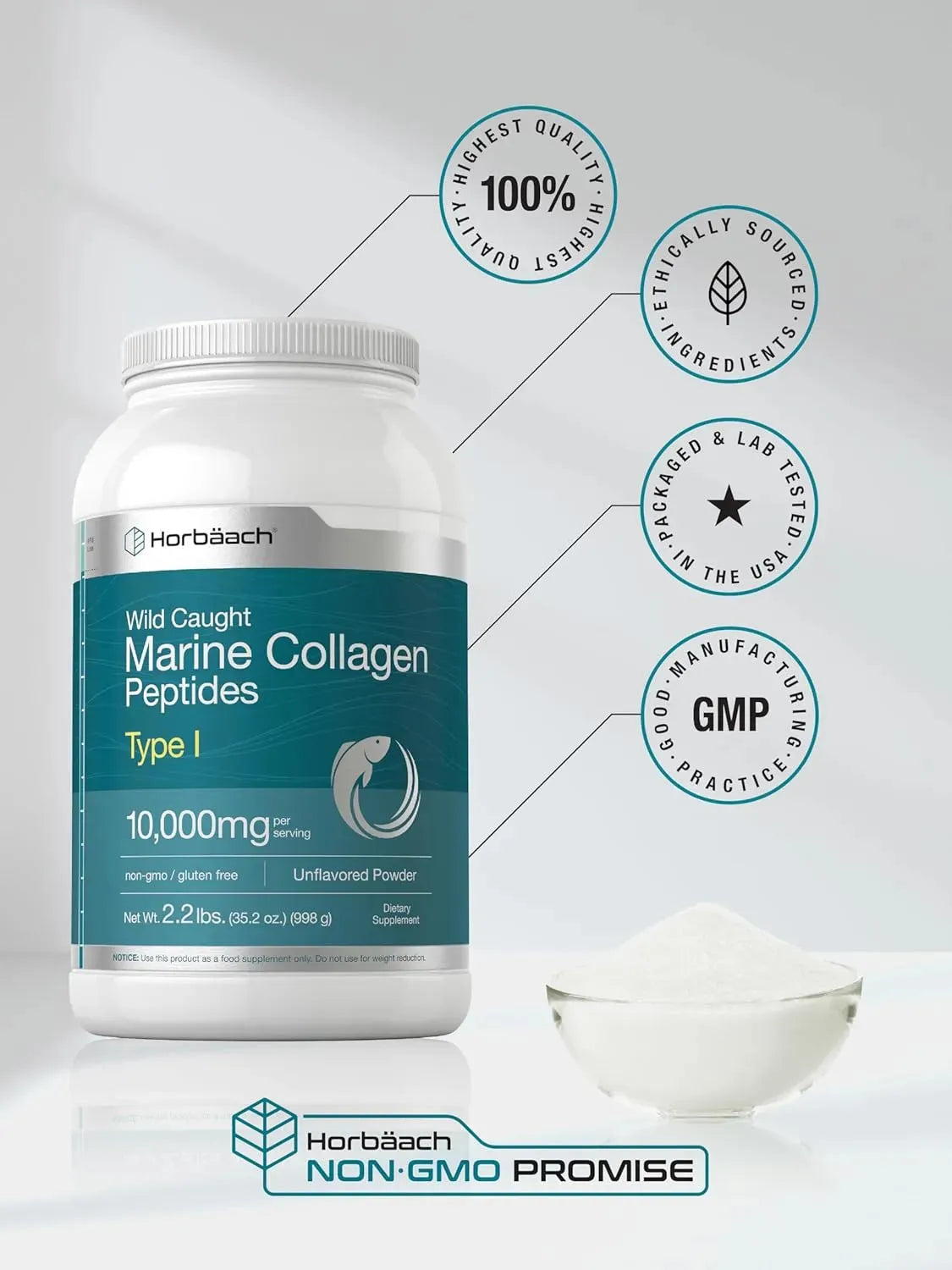 HORBAACH - Horbaach Marine Collagen Powder 998Gr. - The Red Vitamin MX - Suplementos Alimenticios - {{ shop.shopifyCountryName }}