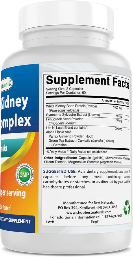 BEST NATURALS - Best Naturals White Kidney Bean Complex 1800Mg. 180 Capsulas - The Red Vitamin MX - Suplementos Alimenticios - {{ shop.shopifyCountryName }}