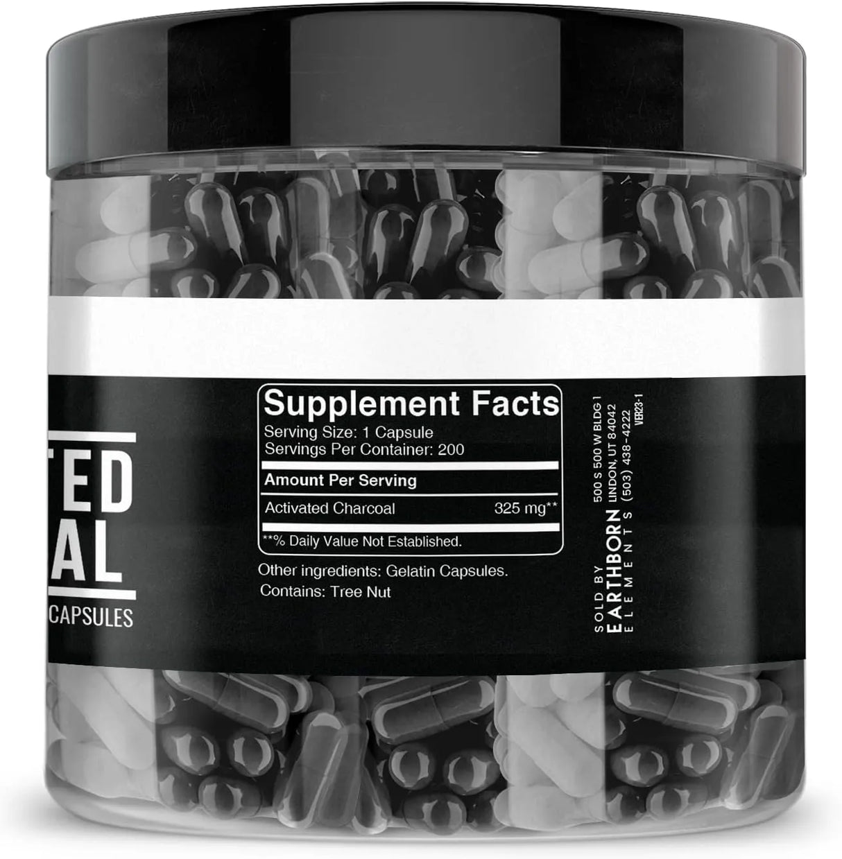 EARTHBORN ELEMENTS - Earthborn Elements Activated Charcoal 200 Capsulas - The Red Vitamin MX - Suplementos Alimenticios - {{ shop.shopifyCountryName }}