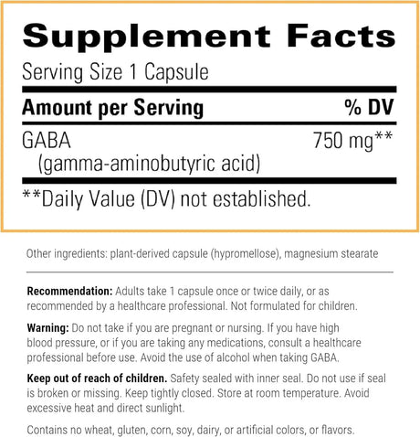 INTEGRATIVE THERAPEUTICS - Integrative Therapeutics GABA 750Mg. 60 Capsulas - The Red Vitamin MX - Suplementos Alimenticios - {{ shop.shopifyCountryName }}