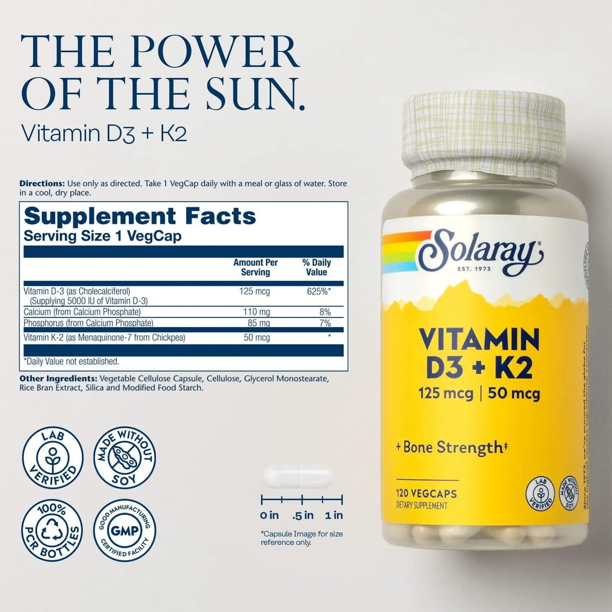 SOLARAY - SOLARAY Vitamin D3 K2 120 Capsulas - The Red Vitamin MX - Suplementos Alimenticios - {{ shop.shopifyCountryName }}