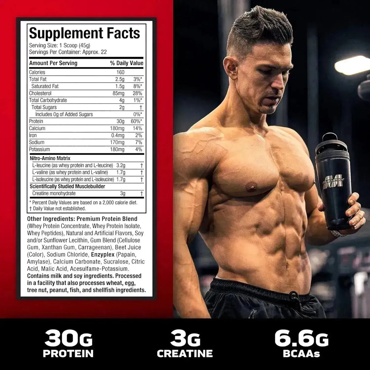 MUSCLETECH - Muscletech Whey Protein Powder Strawberry 998Gr. - The Red Vitamin MX - Suplementos Alimenticios - {{ shop.shopifyCountryName }}