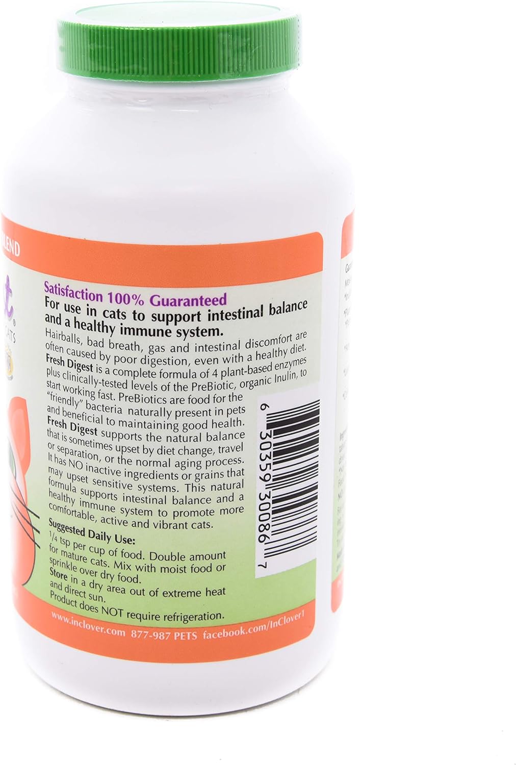 In Clover Fresh Digest Daily Digestive Aid and Immune Support Supplement for Cats 300Gr.