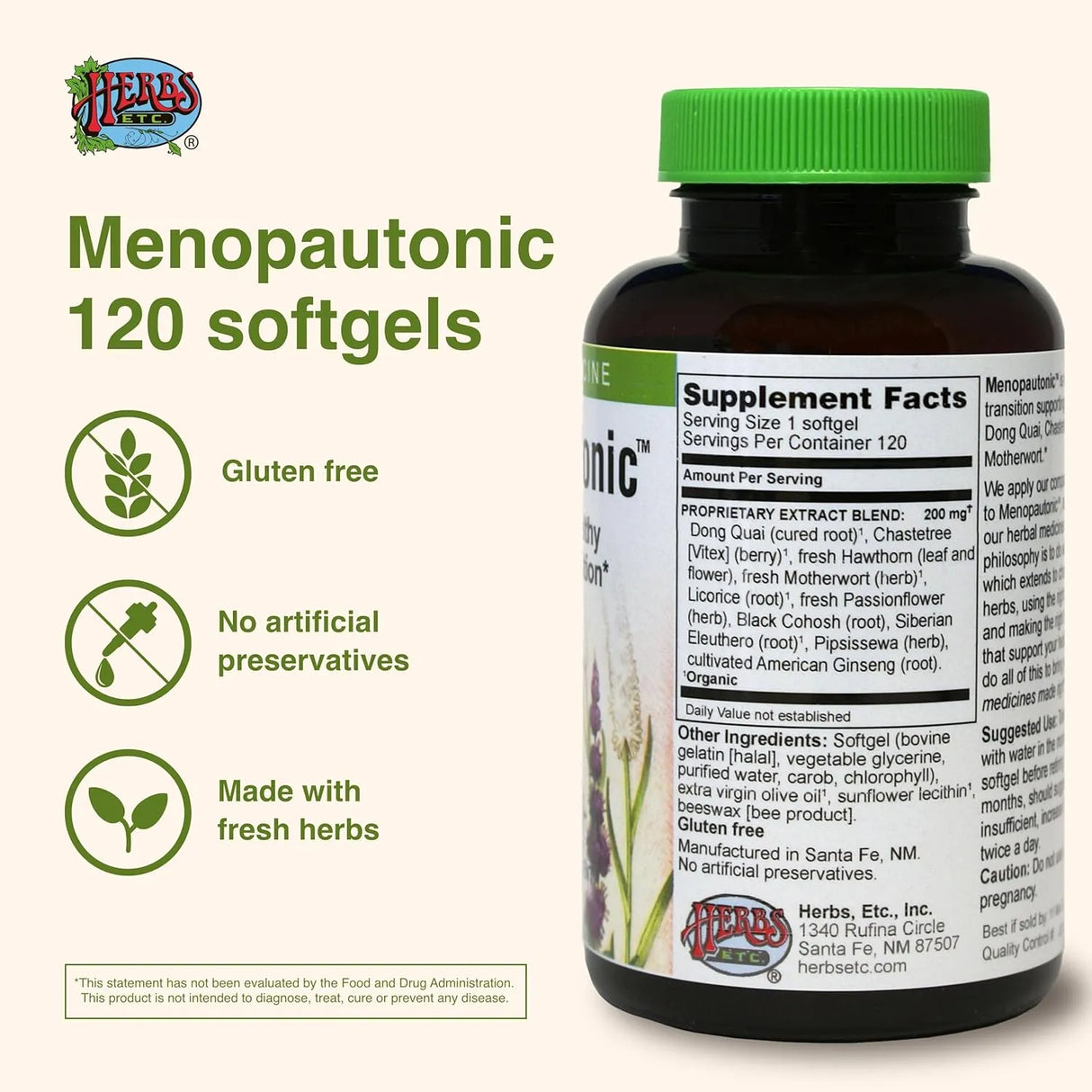 HERBS ETC - Herbs Etc. Menopautonic 120 Capsulas Blandas - The Red Vitamin MX - Suplementos Alimenticios - {{ shop.shopifyCountryName }}
