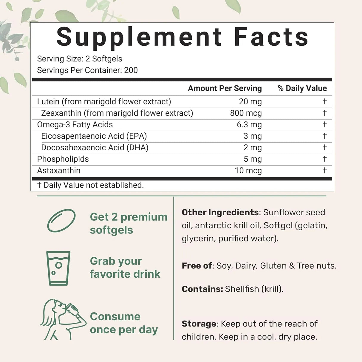 MICRO INGREDIENTS - Micro Ingredients Lutein & Zeaxanthin 20Mg. with Astaxanthin Omega-3s & Phospholipids 400 Capsulas Blandas - The Red Vitamin MX - Suplementos Alimenticios - {{ shop.shopifyCountryName }}
