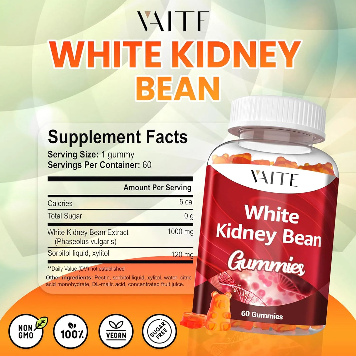 VAITE - VAITE White Kidney Bean Extract 1000Mg. 60 Gomitas - The Red Vitamin MX - Suplementos Alimenticios - {{ shop.shopifyCountryName }}