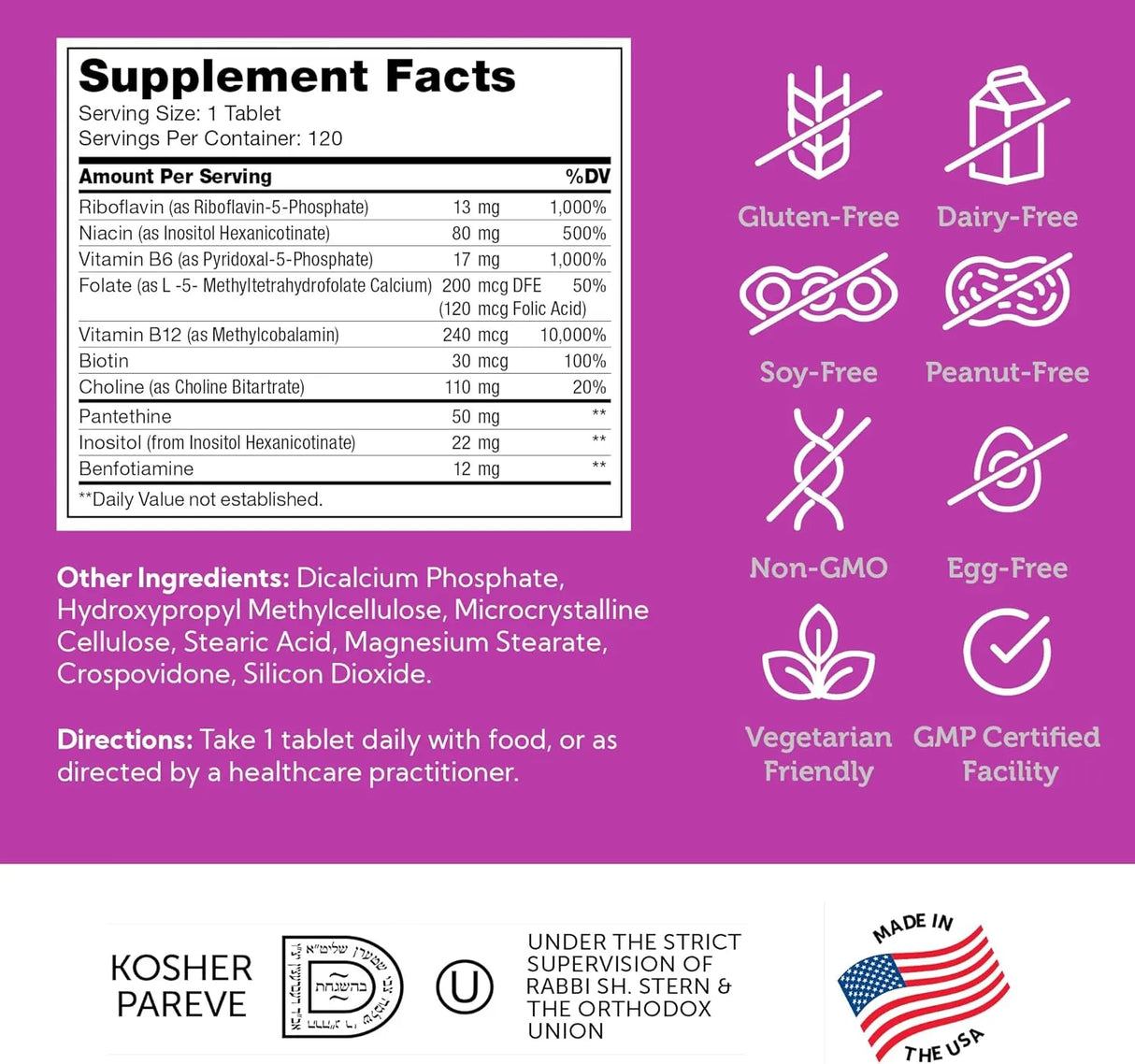 ZAHLER - Zahler B-Complex 120 Tabletas - The Red Vitamin MX - Suplementos Alimenticios - {{ shop.shopifyCountryName }}