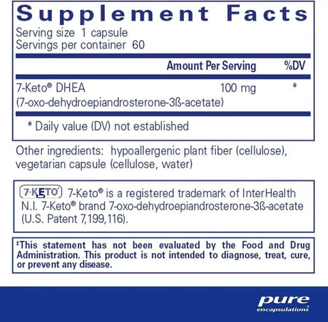 PURE ENCAPSULATIONS - Pure Encapsulations 7-Keto DHEA 100Mg. 60 Capsulas - The Red Vitamin MX - Suplementos Alimenticios - {{ shop.shopifyCountryName }}