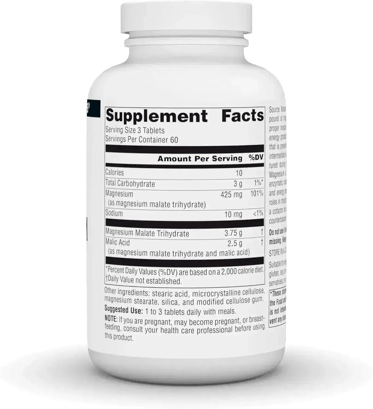 SOURCE NATURALS - Source Naturals Magnesium Malate 3750Mg. 180 Tabletas - The Red Vitamin MX - Suplementos Alimenticios - {{ shop.shopifyCountryName }}