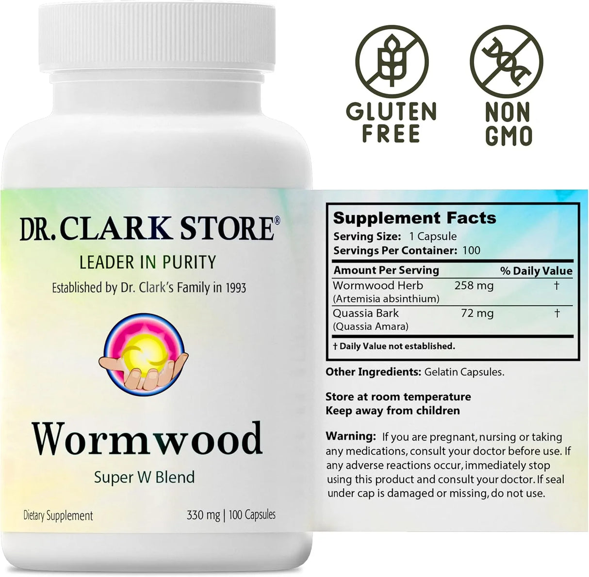DR. CLARK - Dr Clark Wormwood Super W Blend 330Mg. 100 Capsulas - The Red Vitamin MX - Suplementos Alimenticios - {{ shop.shopifyCountryName }}