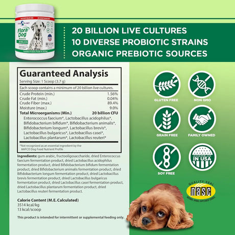 VITAL PLANET - Vital Planet Flora Dog Probiotic Powder 60 Servicios 222Gr. - The Red Vitamin MX - Probióticos Para Perros - {{ shop.shopifyCountryName }}