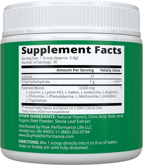 PEAK PERFORMANCE - Peak Performance All 9 Essential Amino Acids Powder Wildberry 173Gr. - The Red Vitamin MX - Suplementos Alimenticios - {{ shop.shopifyCountryName }}