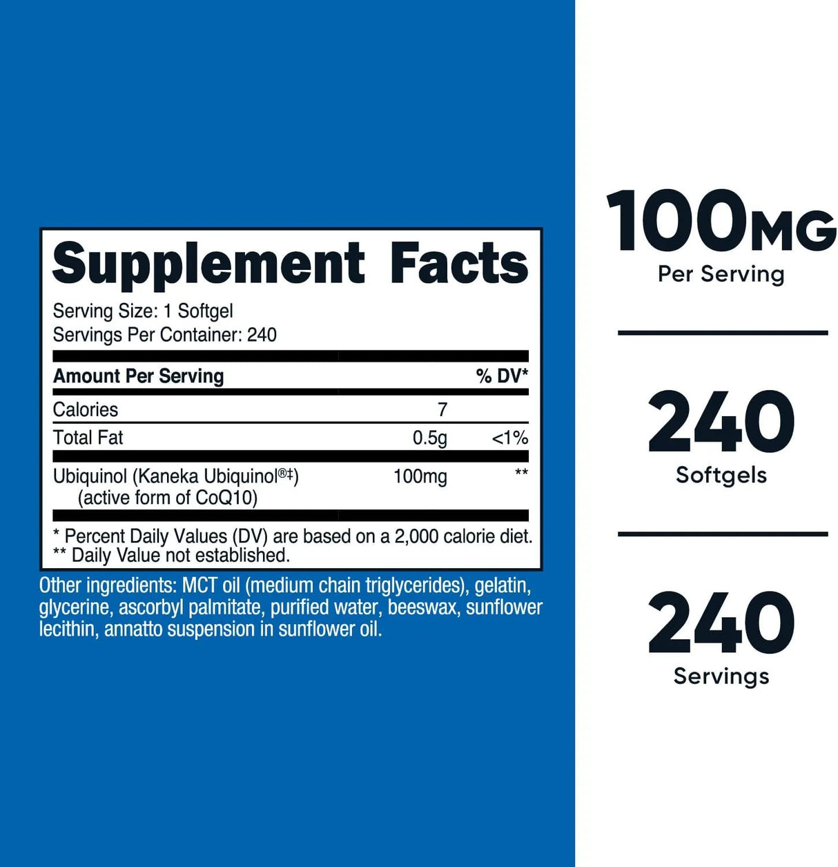 NUTRICOST - Nutricost Ubiquinol 100Mg. 240 Capsulas Blandas - The Red Vitamin MX - Suplementos Alimenticios - {{ shop.shopifyCountryName }}