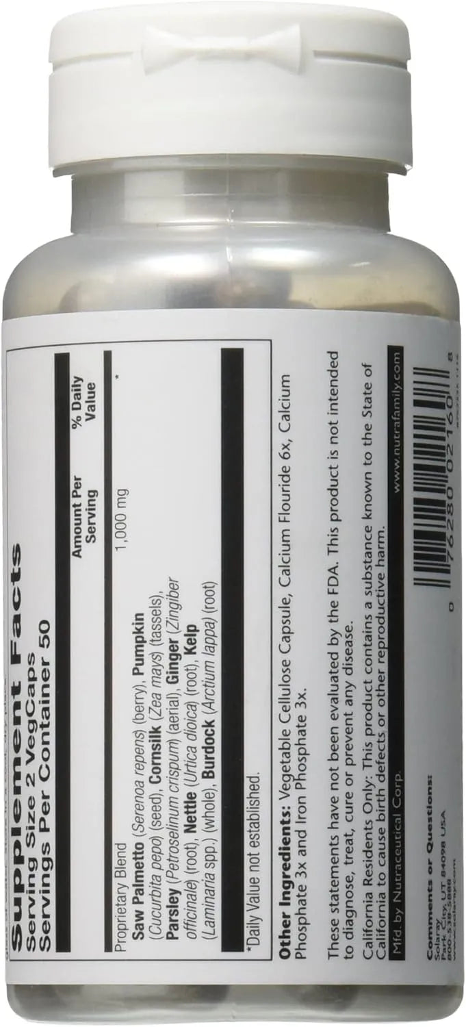 SOLARAY - Solaray Prostate Blend SP-16 100 Capsulas - The Red Vitamin MX - Suplementos Alimenticios - {{ shop.shopifyCountryName }}