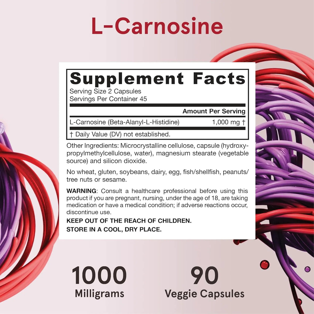 JARROW FORMULAS - Jarrow Formulas L-Carnosine 1000Mg. 90 Capsulas - The Red Vitamin MX - Suplementos Alimenticios - {{ shop.shopifyCountryName }}