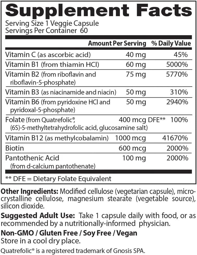 DOCTOR'S BEST - Doctor's Best Fully Active B Complex 60 Capsulas - The Red Vitamin MX - Suplementos Alimenticios - {{ shop.shopifyCountryName }}