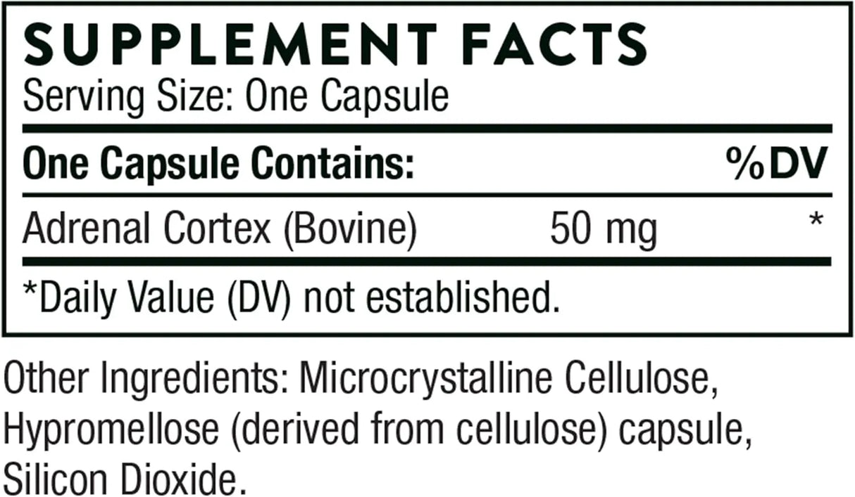 THORNE RESEARCH - THORNE Adrenal Cortex 60 Capsulas - The Red Vitamin MX - Suplementos Alimenticios - {{ shop.shopifyCountryName }}