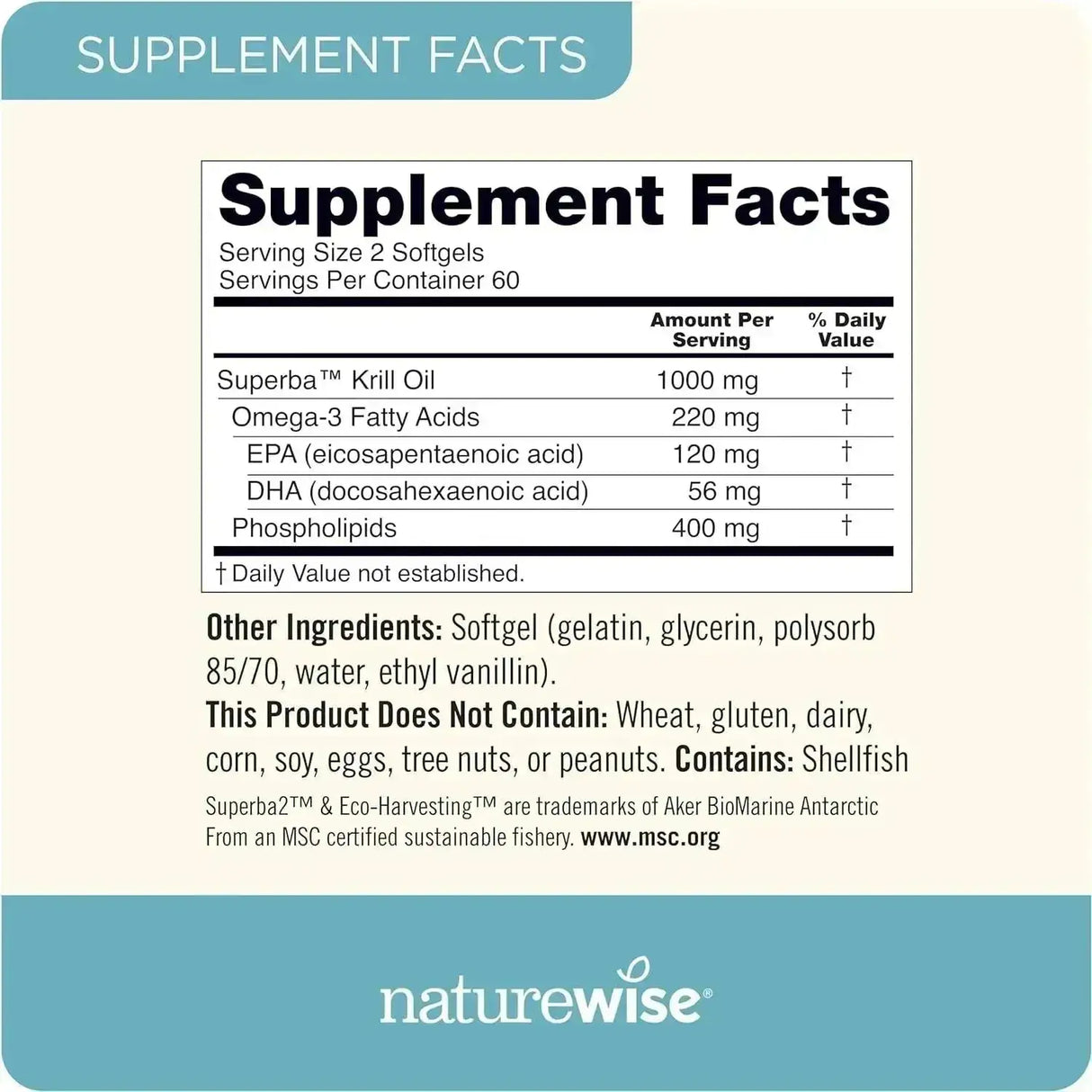 NATUREWISE - NatureWise Antarctic Krill Oil 1000Mg. 120 Capsulas Blandas - The Red Vitamin MX - Suplementos Alimenticios - {{ shop.shopifyCountryName }}