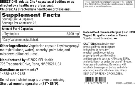 KLAIRE LABS - Klaire Labs L-Tryptophan 90 Capsulas - The Red Vitamin MX - Suplementos Alimenticios - {{ shop.shopifyCountryName }}