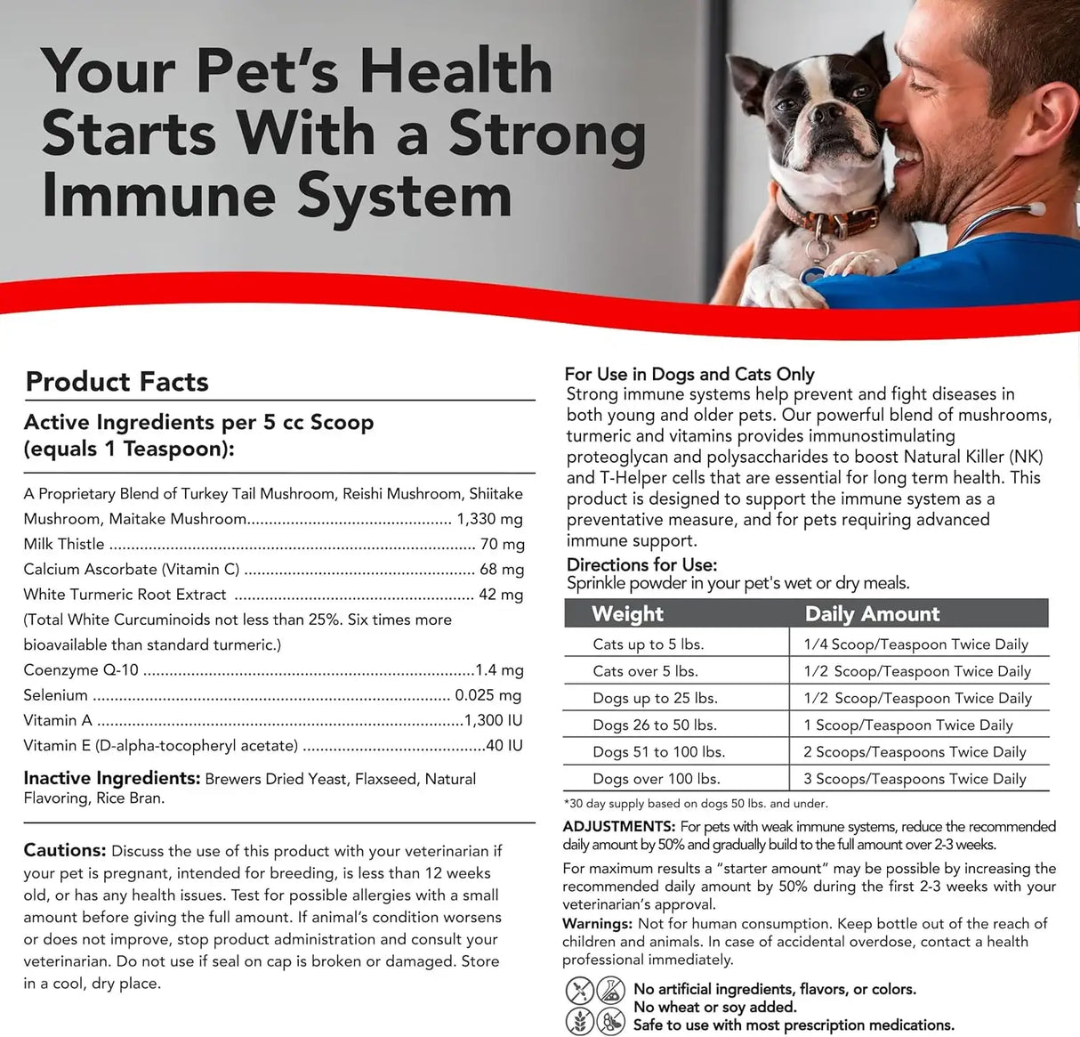 VETSMART FORMULAS - VetSmart Formulas Critical Immune Defense for Dogs & Cats 180Gr. - The Red Vitamin MX - Suplementos Herbales Para Perros - {{ shop.shopifyCountryName }}