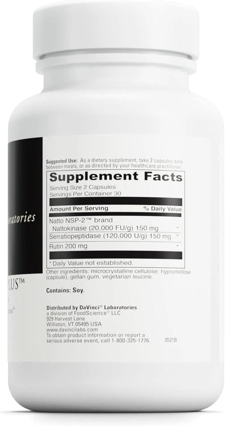 DAVINCI LABS - DAVINCI Labs Nattokinase Plus 60 Capsulas - The Red Vitamin MX - Suplementos Alimenticios - {{ shop.shopifyCountryName }}