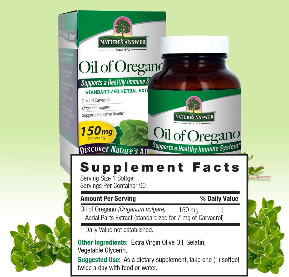 NATURE´S ANSWER - Nature's Answer Oil of Oregano 150Mg. 90 Capsulas Blandas - The Red Vitamin MX - Suplementos Alimenticios - {{ shop.shopifyCountryName }}