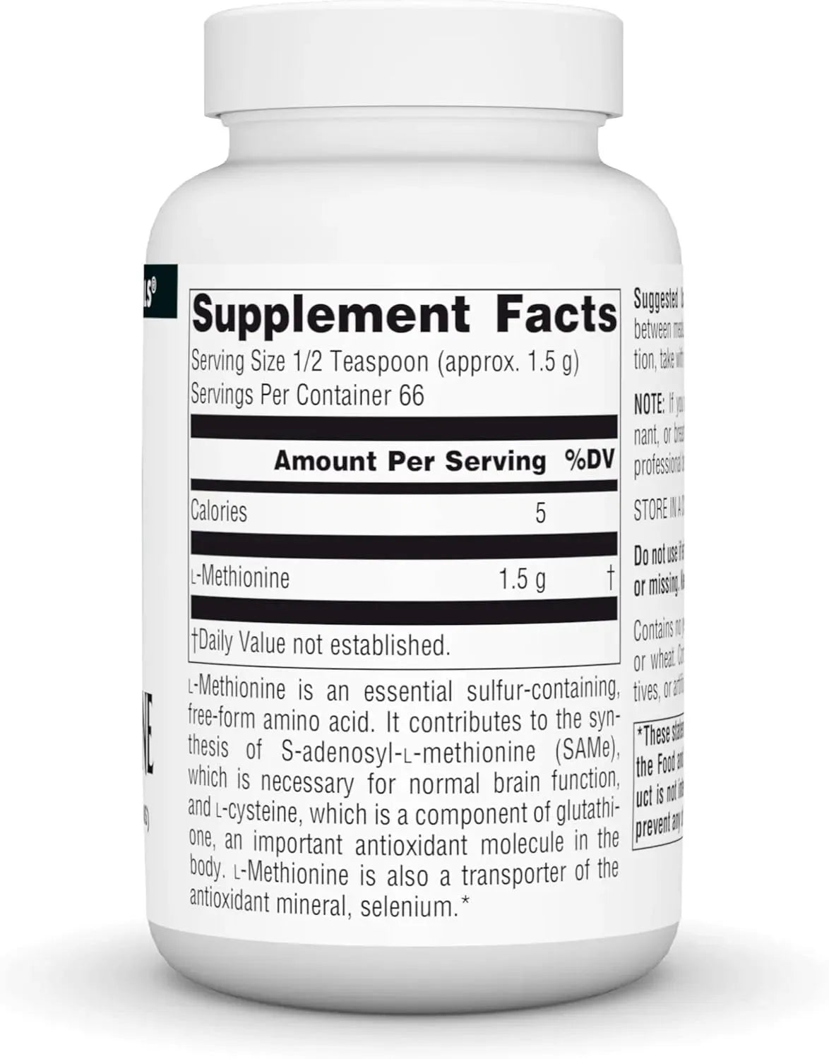 SOURCE NATURALS - Source Naturals L-Methionine Free Form Powder 100Gr. - The Red Vitamin MX - Suplementos Alimenticios - {{ shop.shopifyCountryName }}