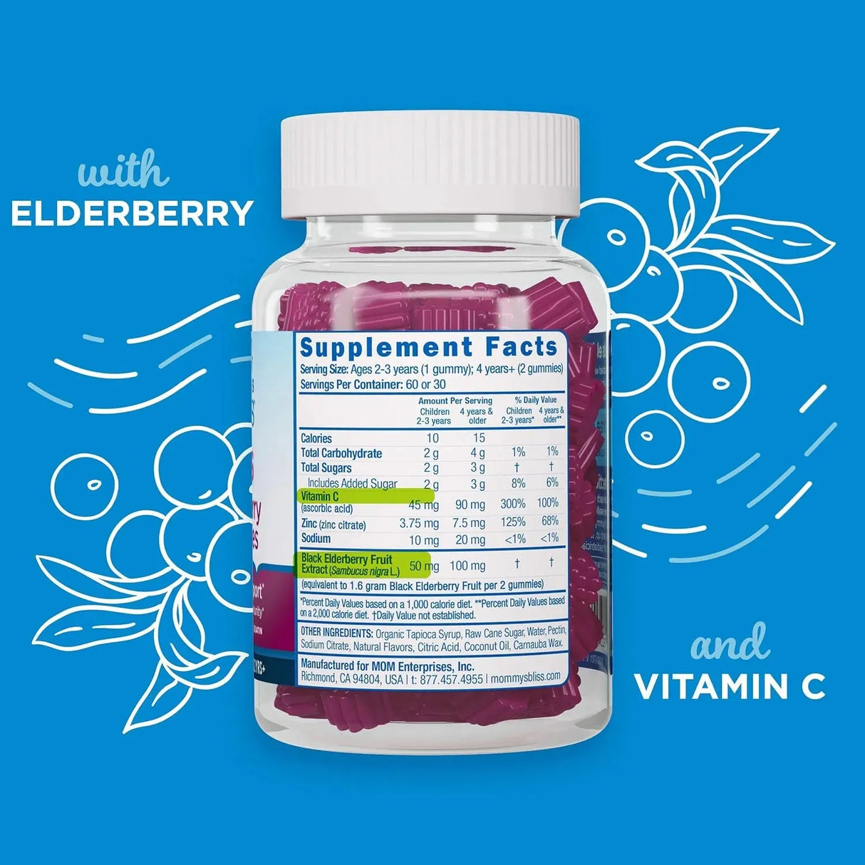 MOMMY'S BLISS - Mommy's Bliss Kids Elderberry Gummies 60 Gomitas - The Red Vitamin MX - Suplementos Alimenticios - {{ shop.shopifyCountryName }}