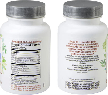 QUANTUM HEALTH - Quantum Health Macula 30+ Eye Health 60 Capsulas Blandas - The Red Vitamin MX - Suplementos Alimenticios - {{ shop.shopifyCountryName }}