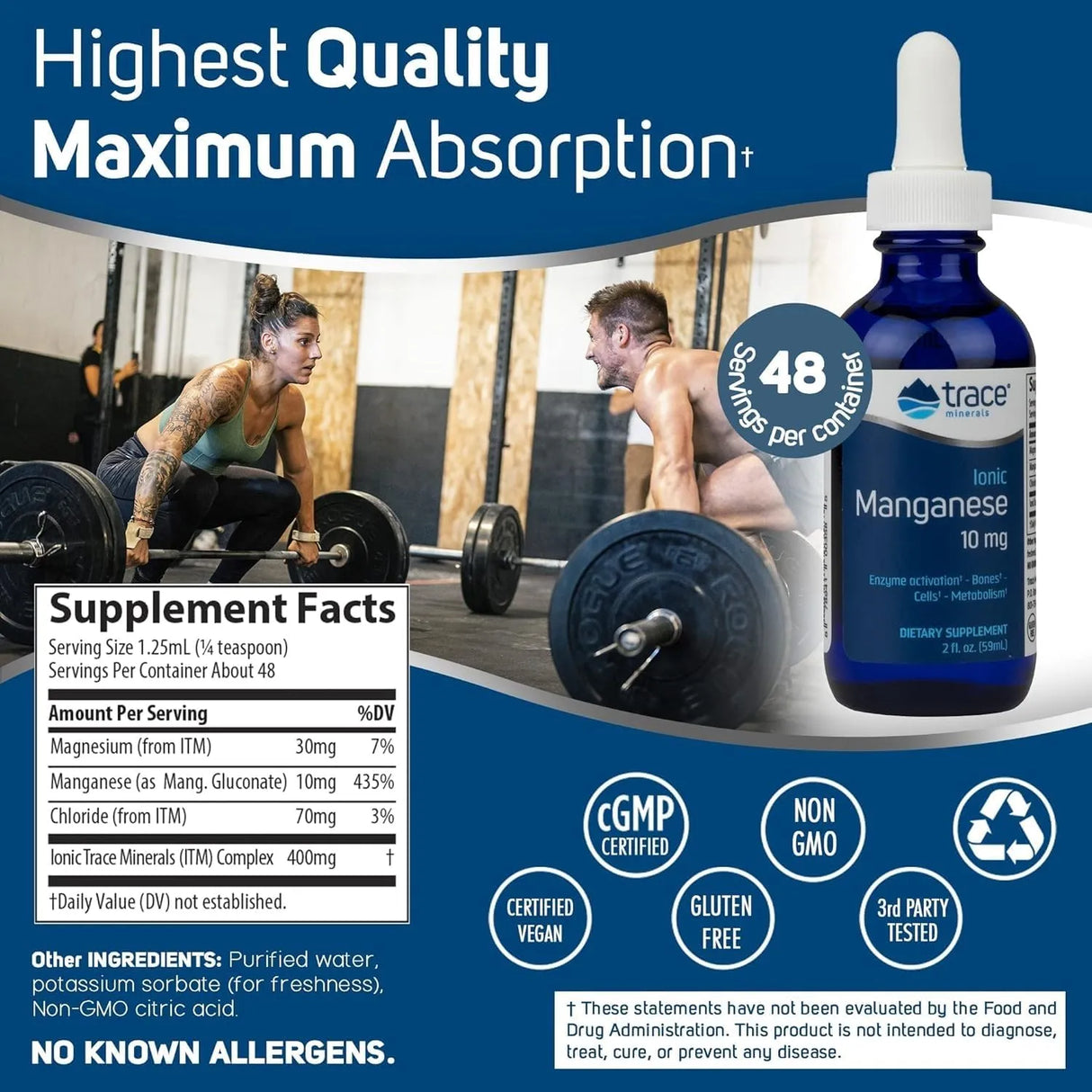 TRACE MINERALS - Trace Minerals Ionic Manganese 59Ml. - The Red Vitamin MX - Suplementos Alimenticios - {{ shop.shopifyCountryName }}