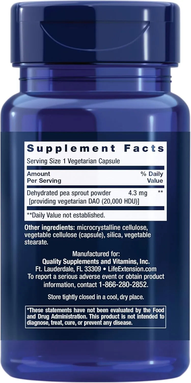 LIFE EXTENSION - Life Extension Food Sensitivity Relief with Diamine Oxidase 60 Capsulas - The Red Vitamin MX - Suplementos Alimenticios - {{ shop.shopifyCountryName }}