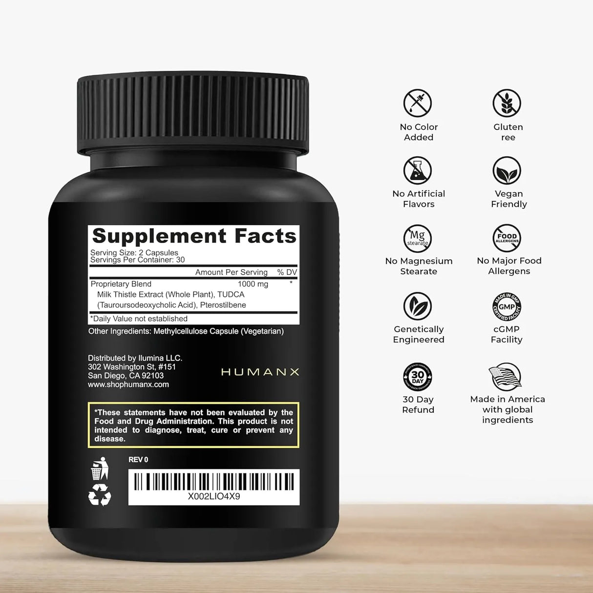 HUMANX - HUMANX TUDCA+ 1000Mg. 60 Capsulas - The Red Vitamin MX - Suplementos Alimenticios - {{ shop.shopifyCountryName }}