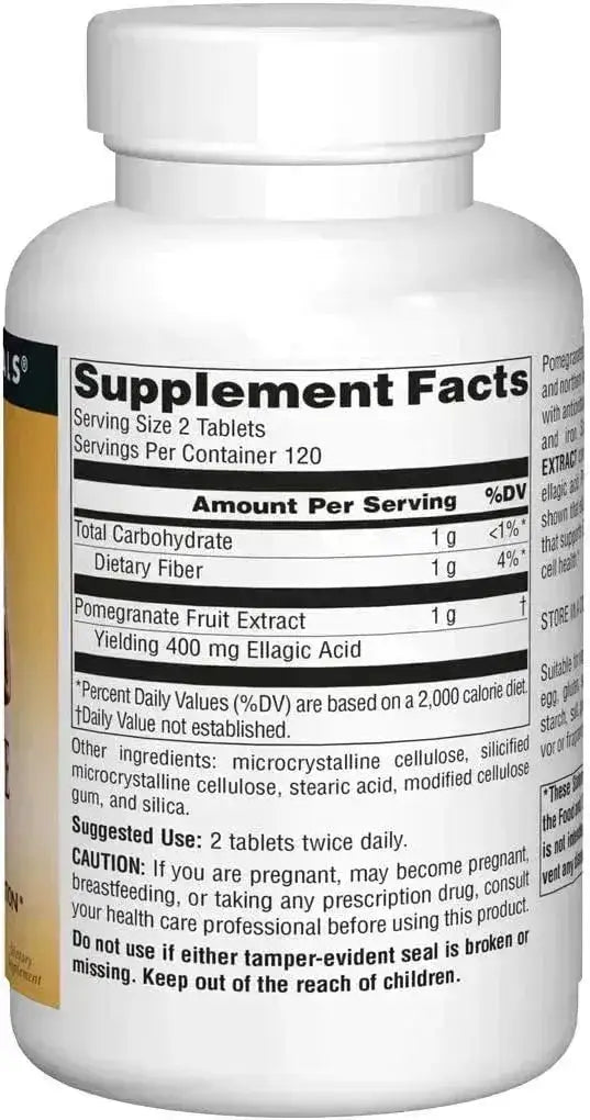 SOURCE NATURALS - Source Naturals Pomegranate Extract 500Mg. 240 Tabletas - The Red Vitamin MX - Suplementos Alimenticios - {{ shop.shopifyCountryName }}