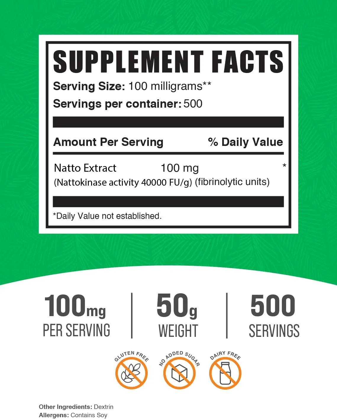 BULK SUPPLEMENTS - Bulk Supplements Nattokinase Powder 50Gr. - The Red Vitamin MX - Suplementos Alimenticios - {{ shop.shopifyCountryName }}