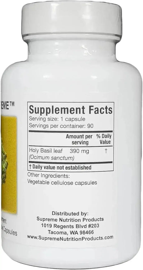 SUPREME NUTRITION - Supreme Nutrition Tulsi Supreme 90 Capsulas - The Red Vitamin MX - Suplementos Alimenticios - {{ shop.shopifyCountryName }}