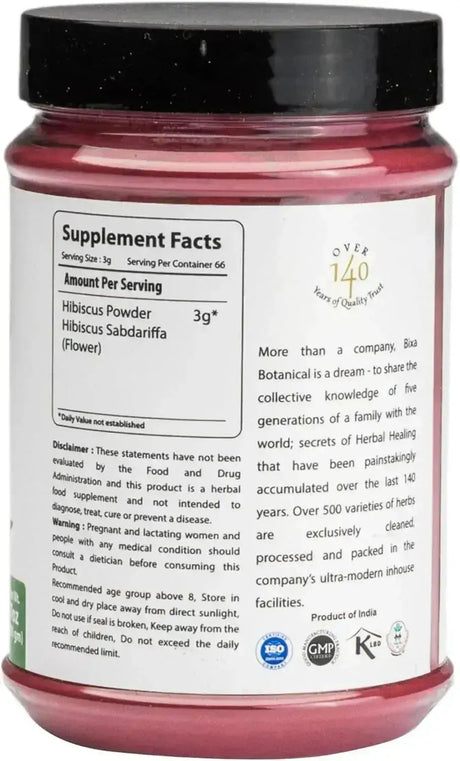 BIXA BOTANICAL - bixa BOTANICAL Hibiscus Powder 200Gr. - The Red Vitamin MX - Suplementos Alimenticios - {{ shop.shopifyCountryName }}