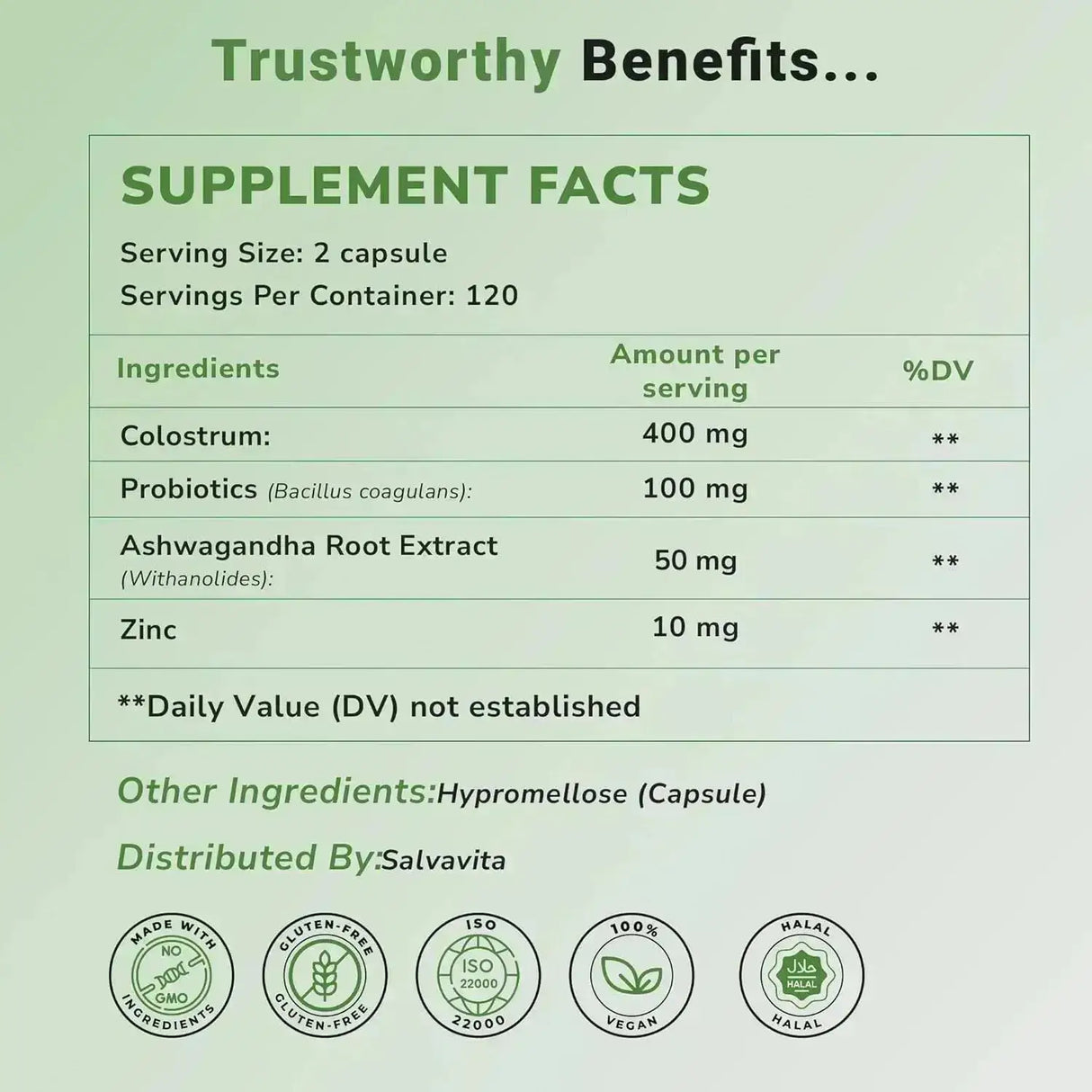 SALVAVITA - SALVAVITA Colostrum 1120Mg. 120 Capsulas - The Red Vitamin MX - Suplementos Alimenticios - {{ shop.shopifyCountryName }}